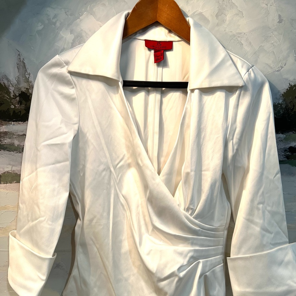 Elegant women white blouse